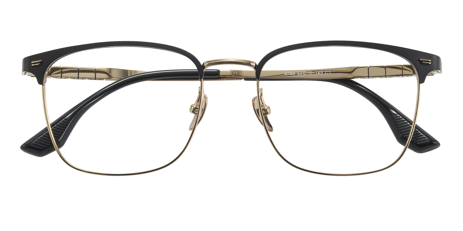 Donald Square Black/Golden Photochromic Glasses | GlassesShop