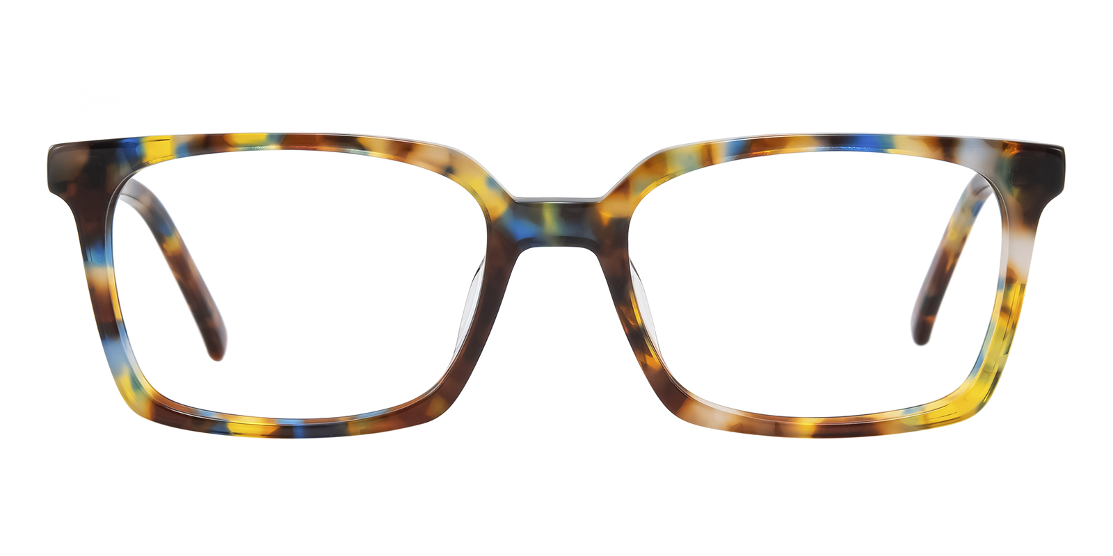 Afra Rectangle Yellow Floral Eyeglasses | GlassesShop