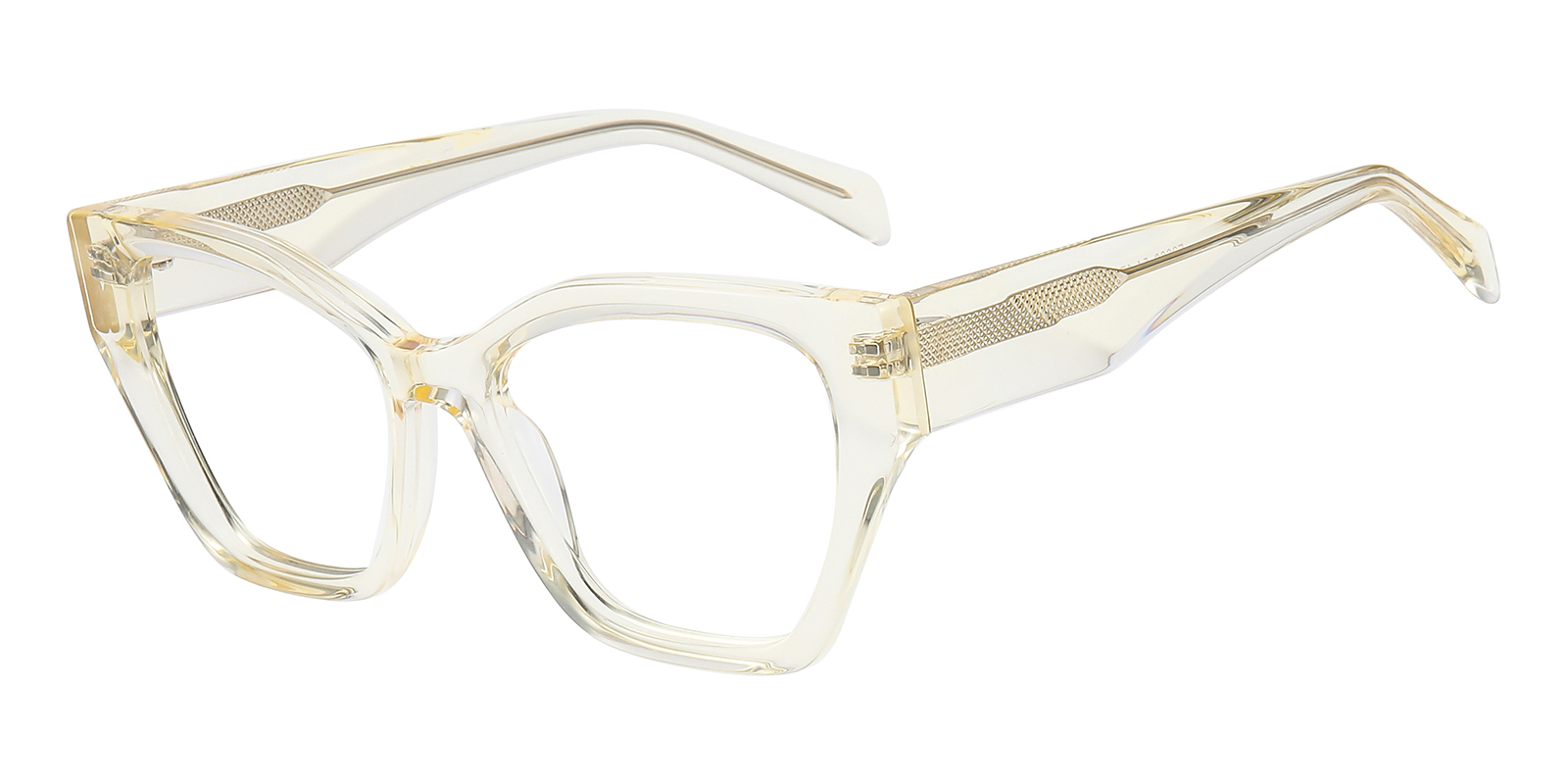 Beryl Cat Eye Light Yellow Photochromic Glasses | GlassesShop