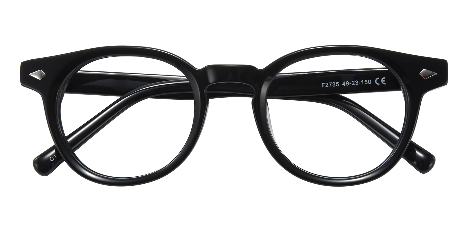 Oakland Black Round Acetate Eyeglasses