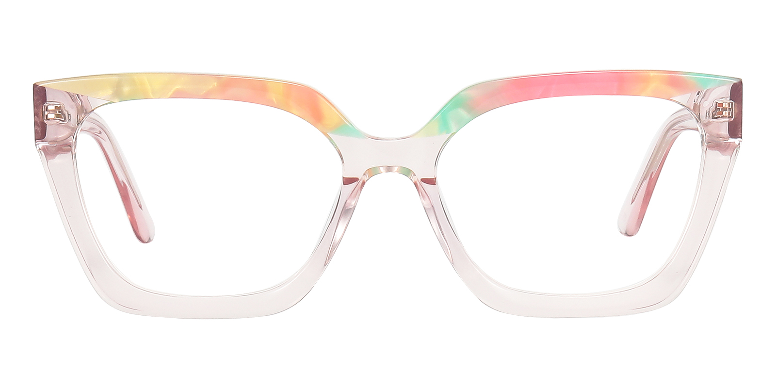 Doreen Square Pink/Floral Eyeglasses | GlassesShop