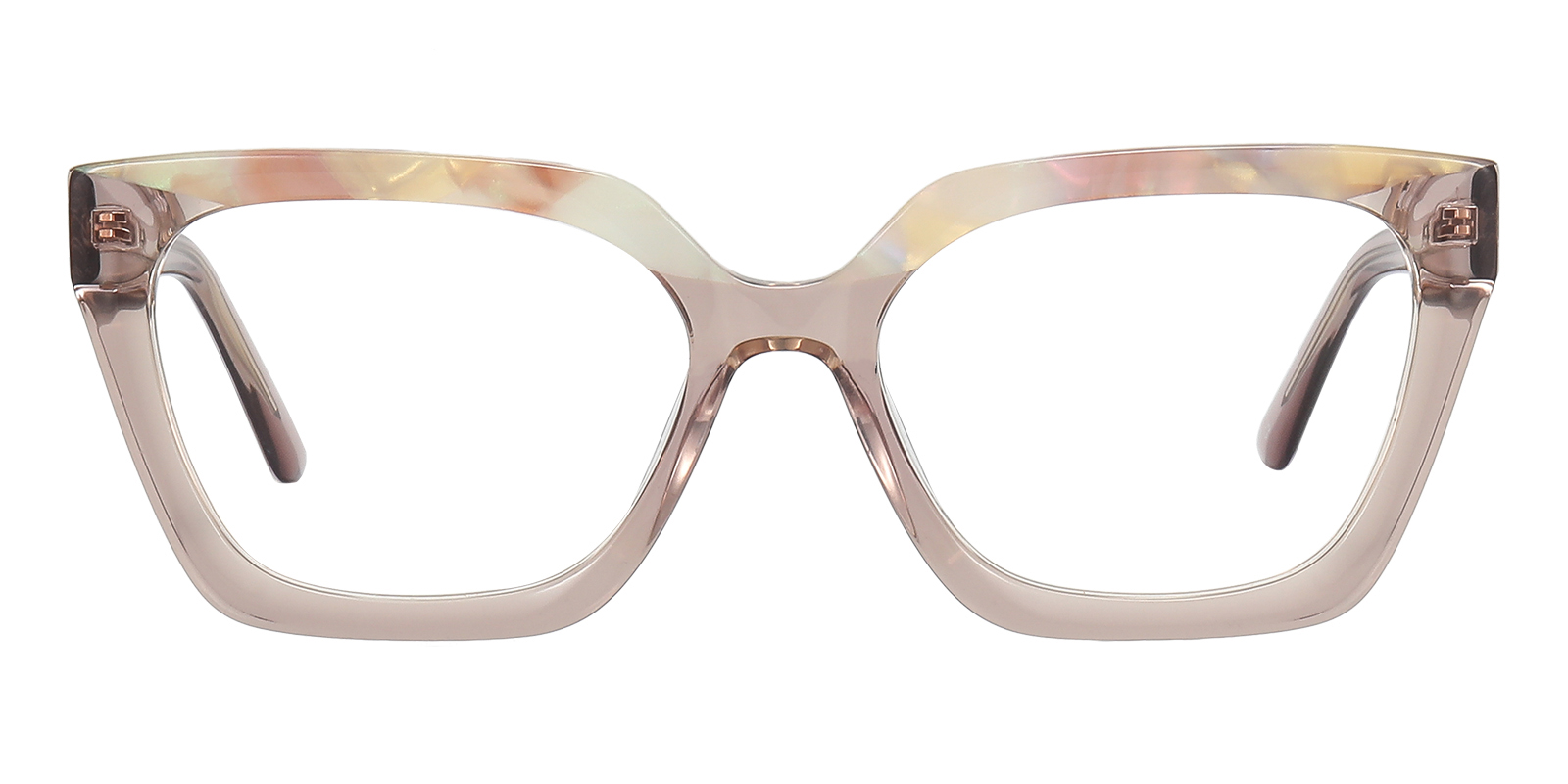 Doreen Square Gray/Floral Eyeglasses | GlassesShop