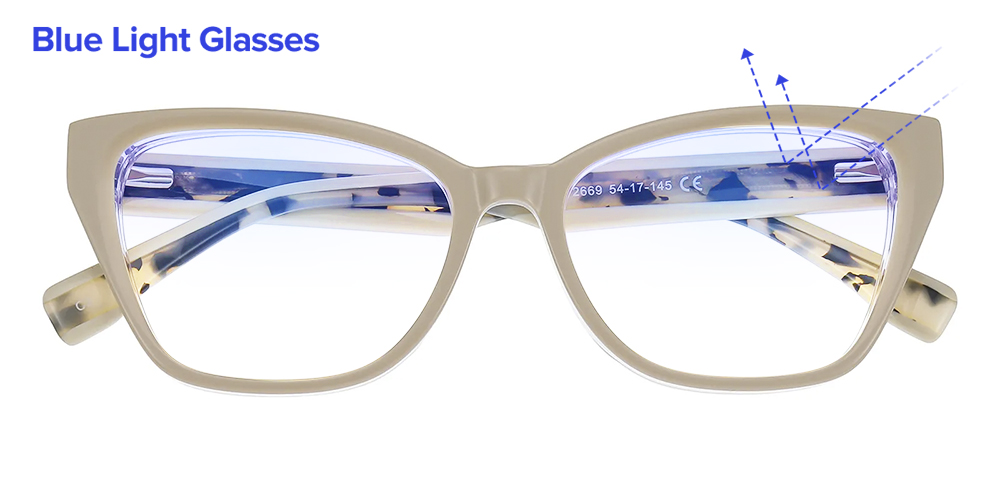 Vintage Blue and cream Women\'s Sunglasses Cateye petite frames glasses Vintage Blue and cream Women main image 3