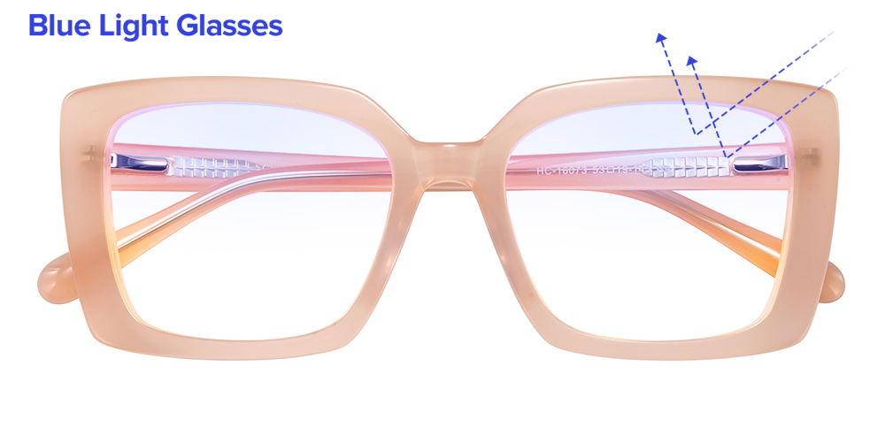 Louise Square,Cat Eye Pink Blue Light Glasses | GlassesShop