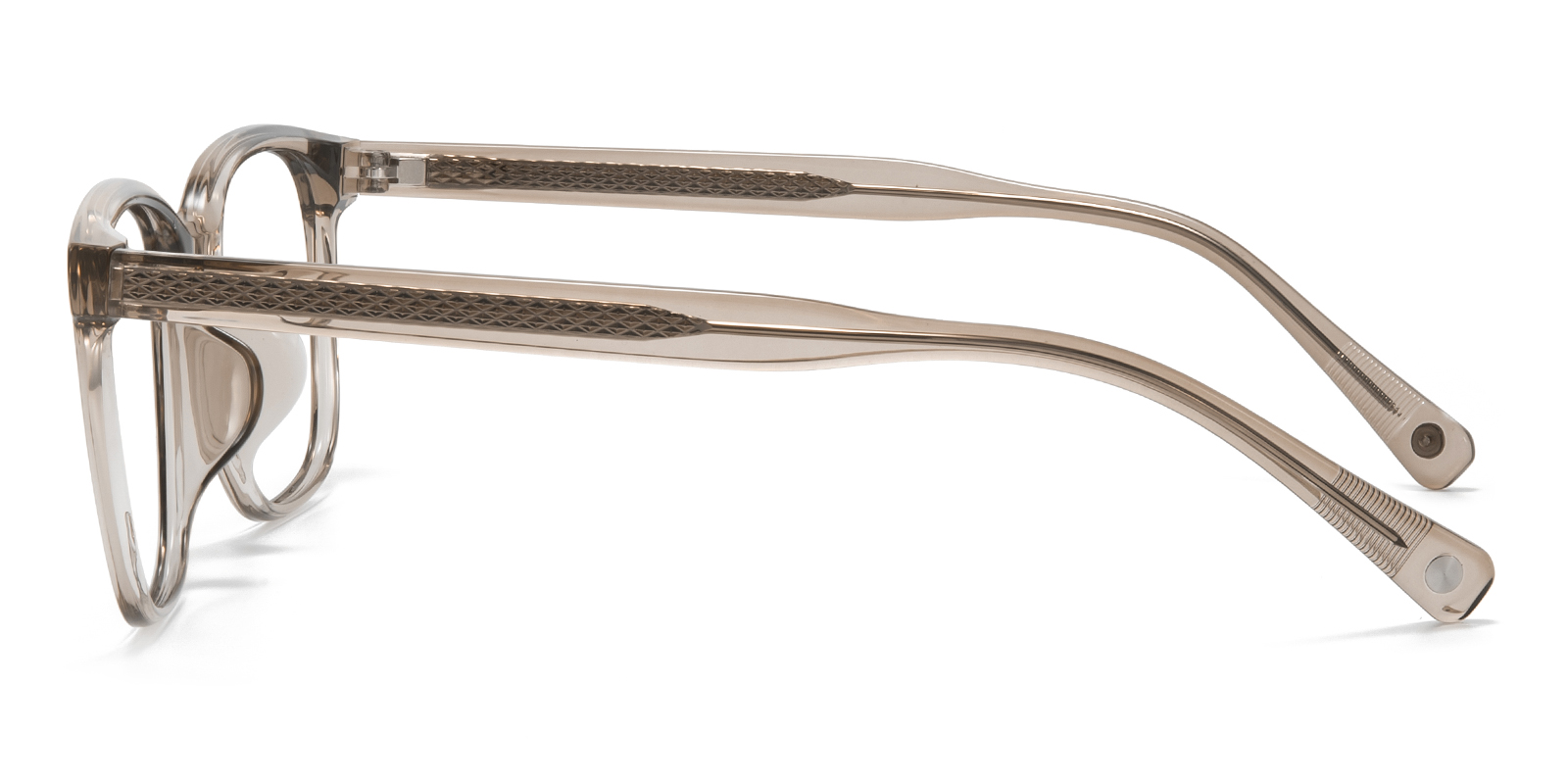 Lancaster Rectangle Champagne Eyeglasses | GlassesShop display picture 2