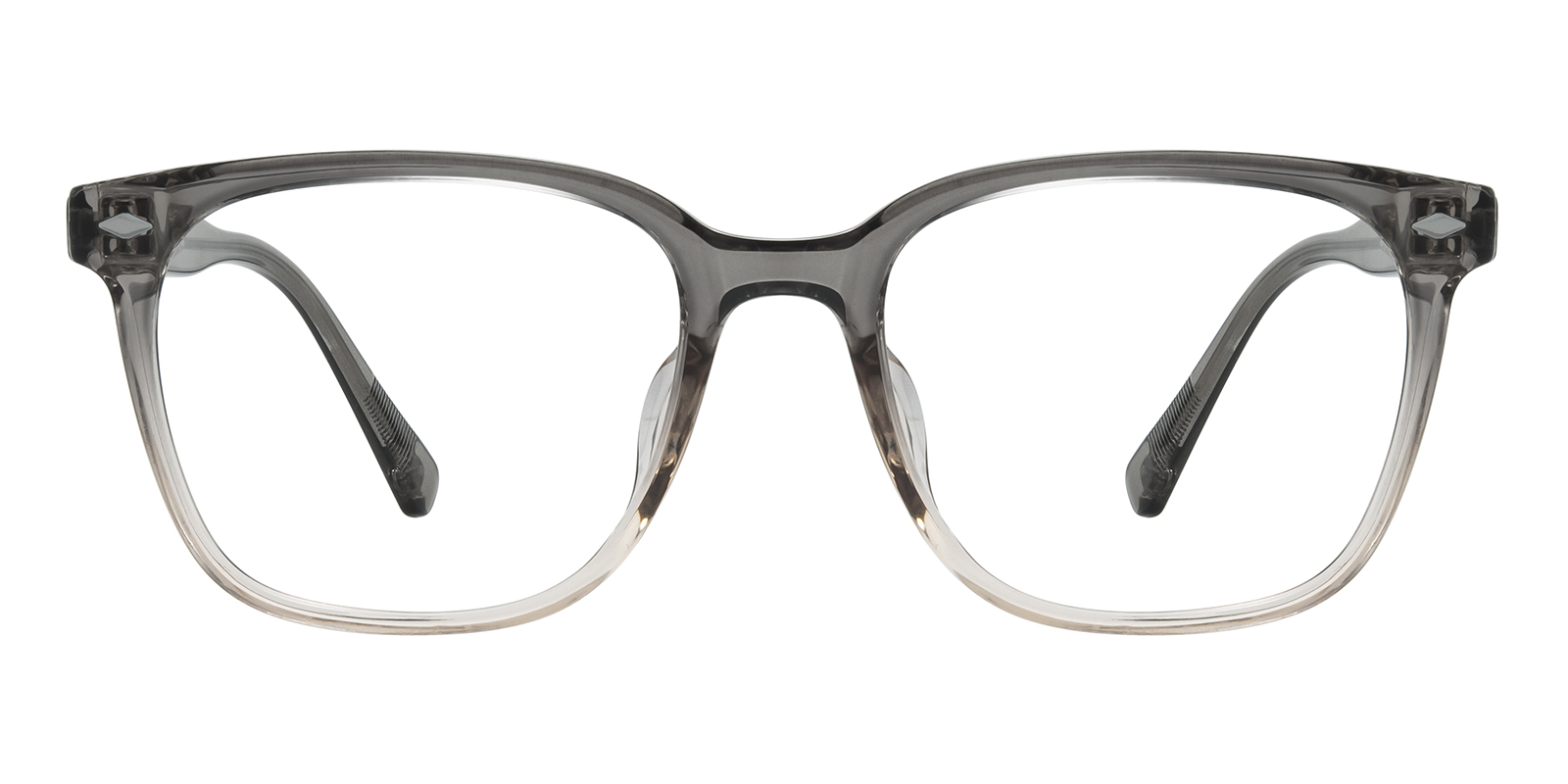 Modern Jenny Grey Eyeglasses Frames 50-16-135 Clear Brown Marbled Vintage‎ Style Gray Granite Square Glasses #4451435 | Zenni Optical main image 4