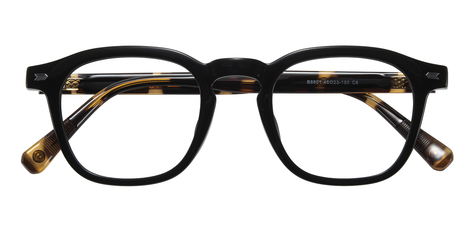 ビークレンズ Mississauga Square Black/Tortoise Photochromic Glasses | GlassesShop