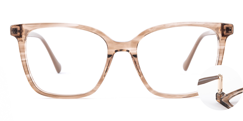 Fanny Square Champagne Eyeglasses | GlassesShop