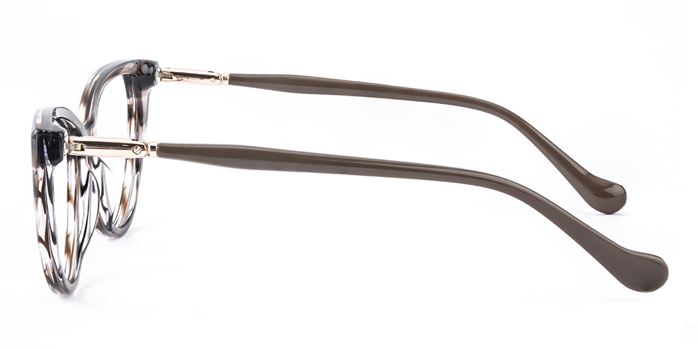 Jessie Cat Eye Brown Stripe Eyeglasses | GlassesShop