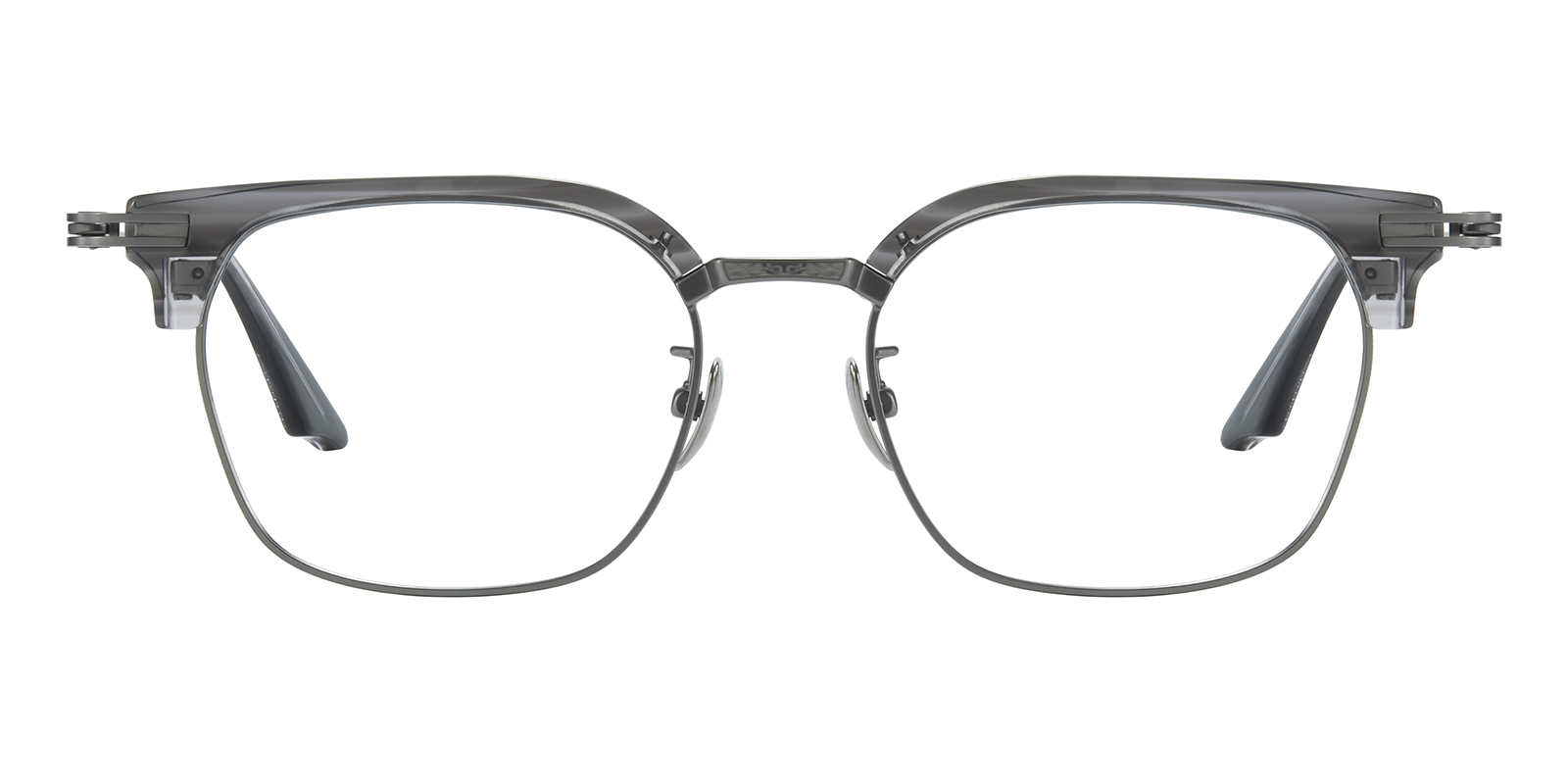 Bradley Rectangle,Browline Black/Golden Eyeglasses | GlassesShop