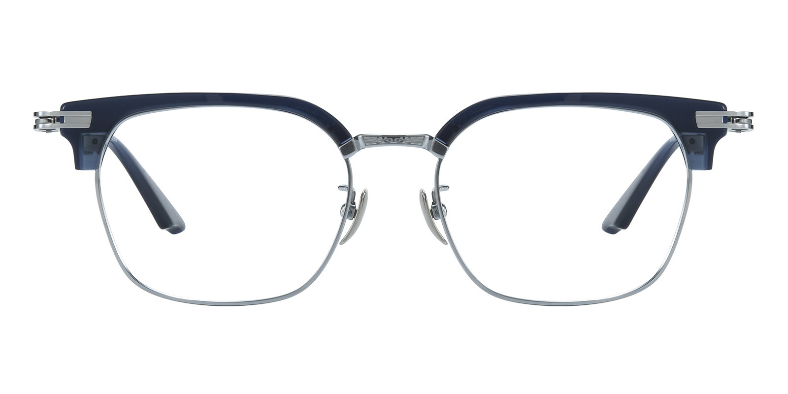 Bradley Rectangle,Browline Black/Golden Blue Light Glasses