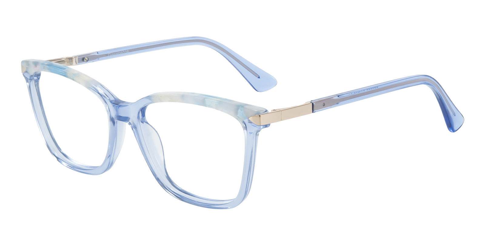 Lynn Cat Eye Blue/Multicolor Eyeglasses | GlassesShop