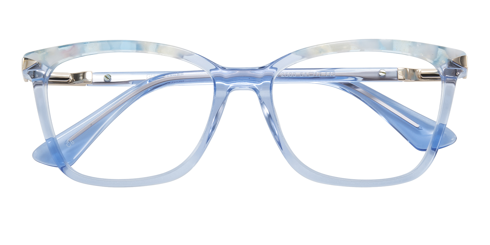 Lynn Cat Eye Blue/Multicolor Eyeglasses | GlassesShop