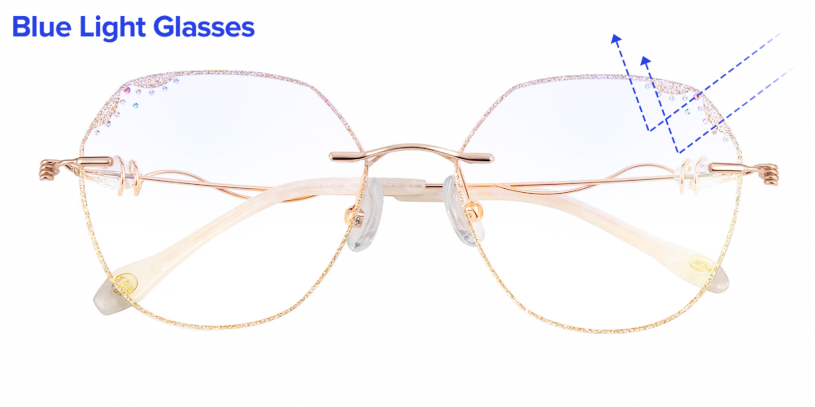 Max Glossy Blue Light Glasses - Rose