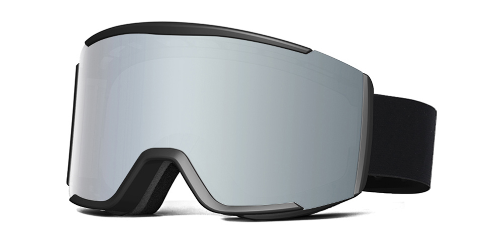 Aspen Black Silver Mirrored Lens Sunglasses | Glassesshop display picture 1