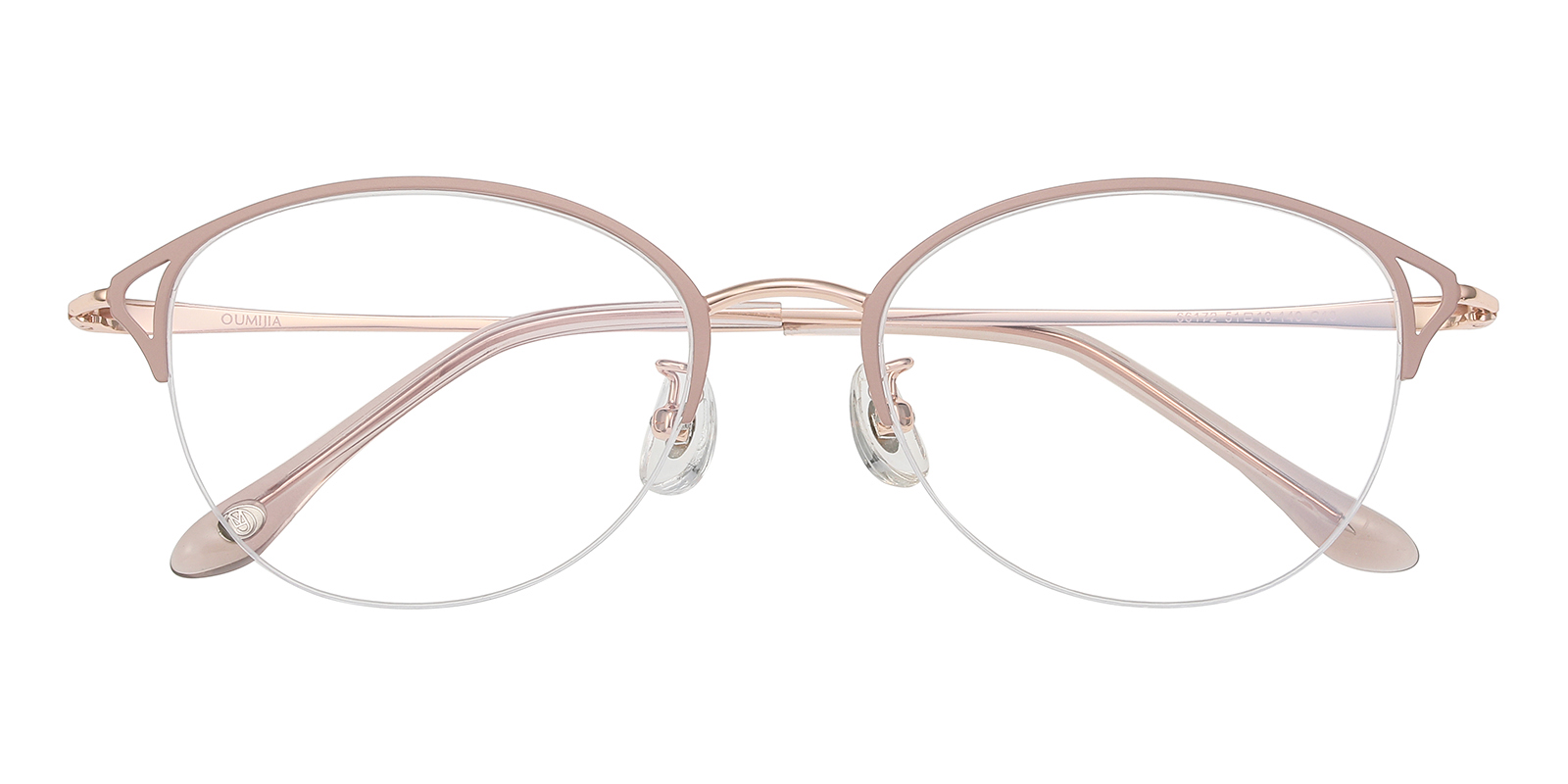 Round Glasses Pink Eyeglasses For Women Ellen Oval,Cat Eye Pink
