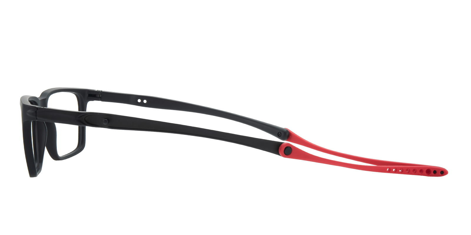 Bowen Rectangle Black/Red Photochromic Glasses | GlassesShop