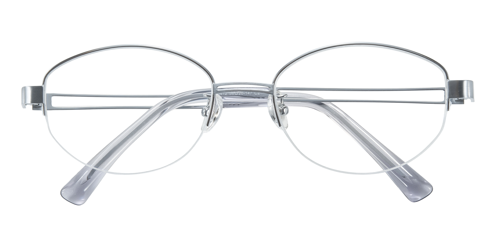 Sophie Oval Silver Eyeglasses | GlassesShop display picture 2