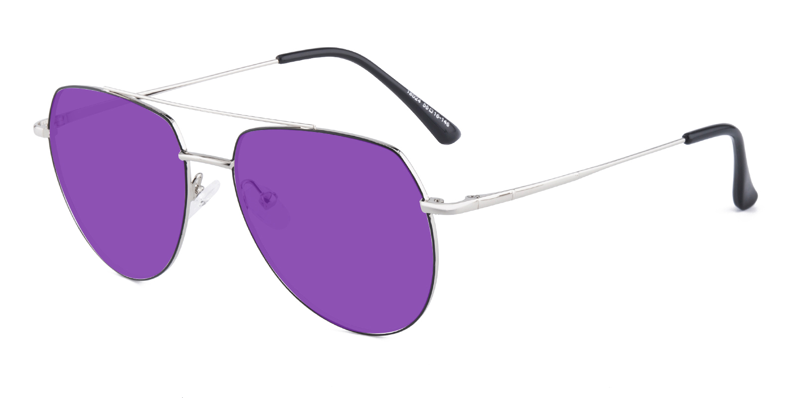 Bernardino Aviator Silver/Black-Purple Sunglasses | Glassesshop