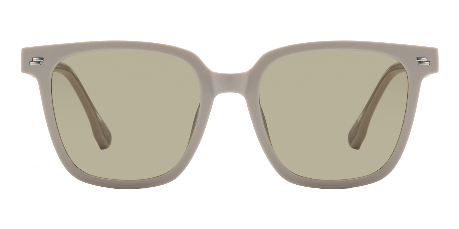 Chic Creme Sunglasses with Tan Lenses
0355 Athens Polarized Acetate Sunglasses in Clear Taupe with  main image 3