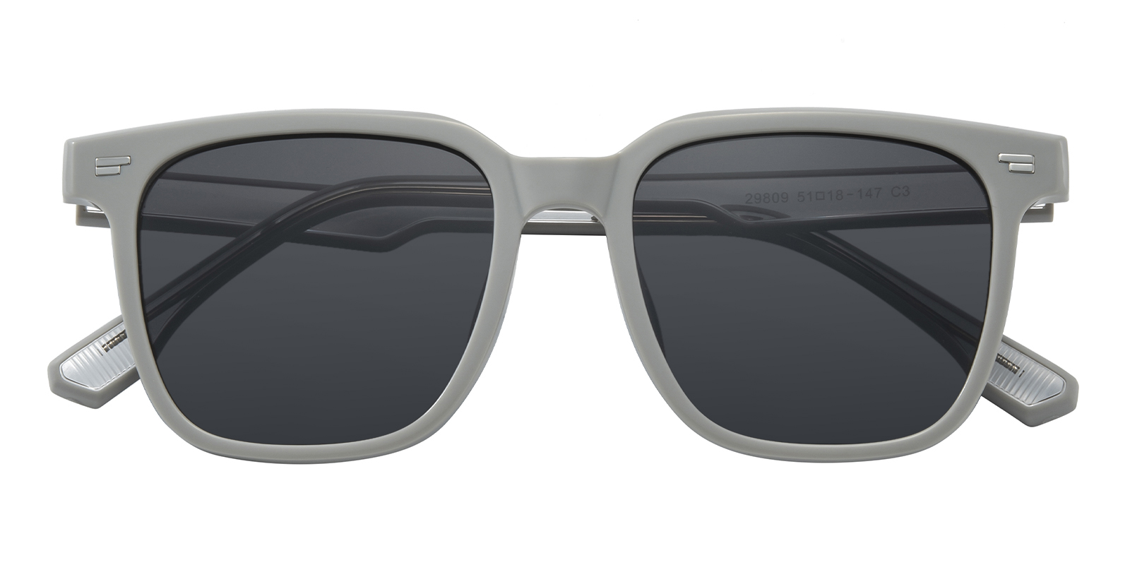 Spokane Square Gray Sunglasses | Glassesshop