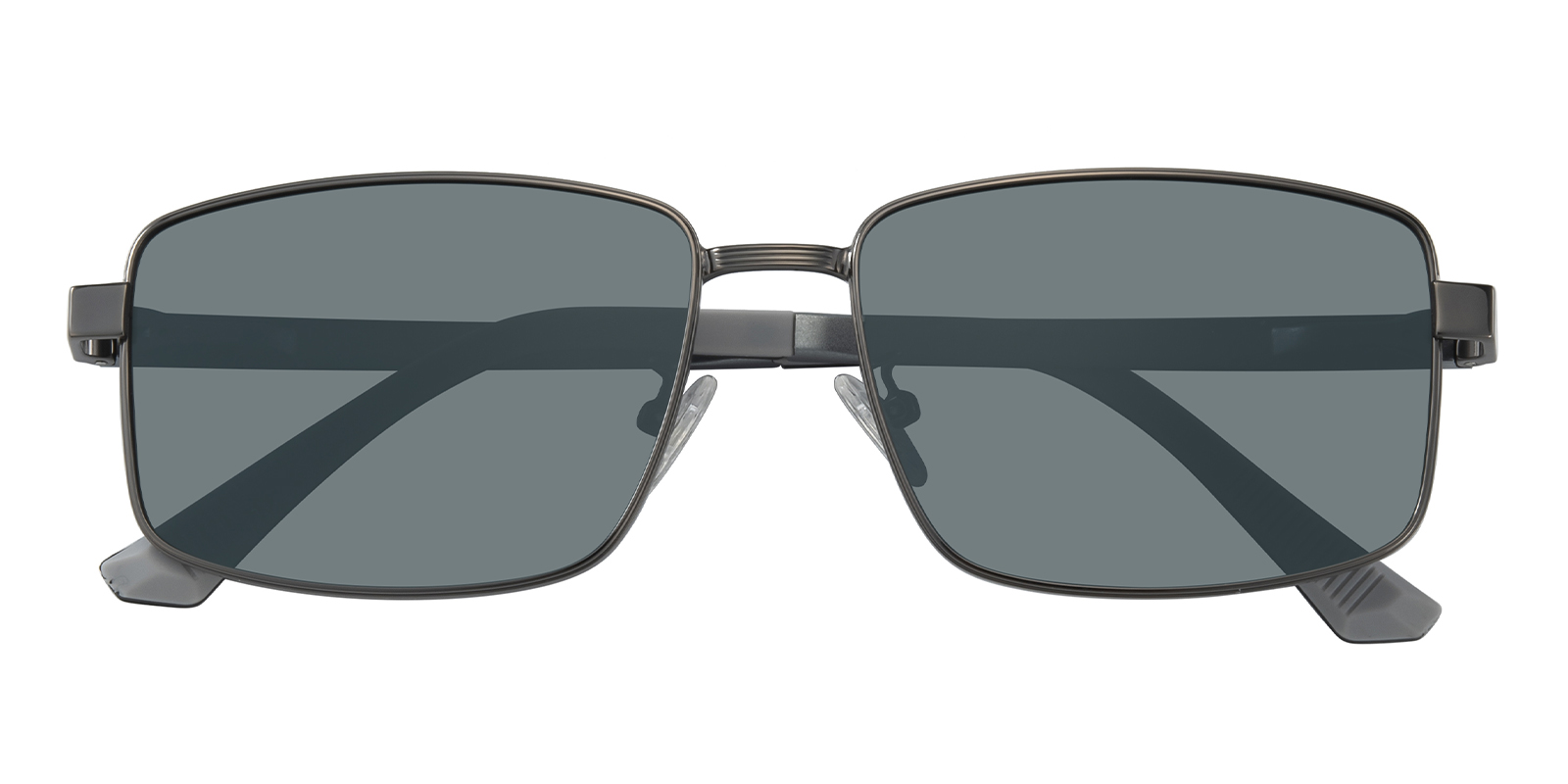 Calvin Rectangle Gunmetal Sunglasses | Glassesshop