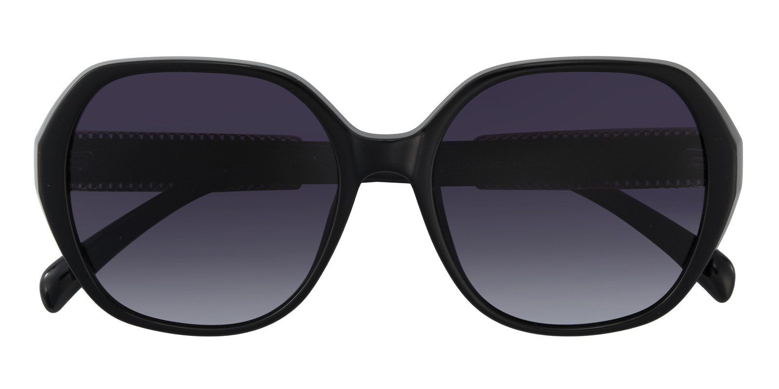 Black Oval Sunglasses lightweight Oval sunglasses black – TOTEME main image 2