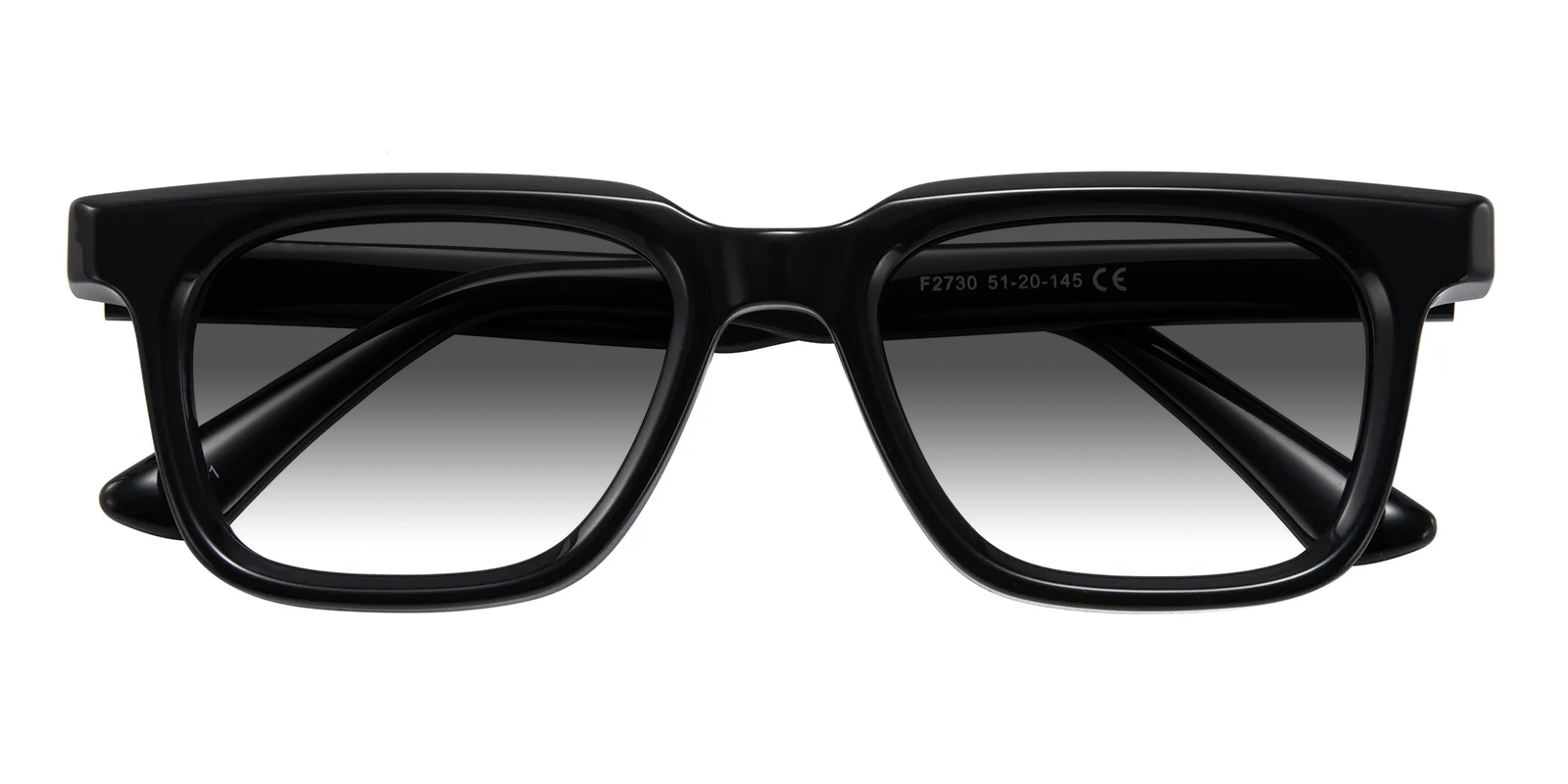 Black Rectangular Sunglasses Black thin rectangular sunglasses | Glassworks London main image 3