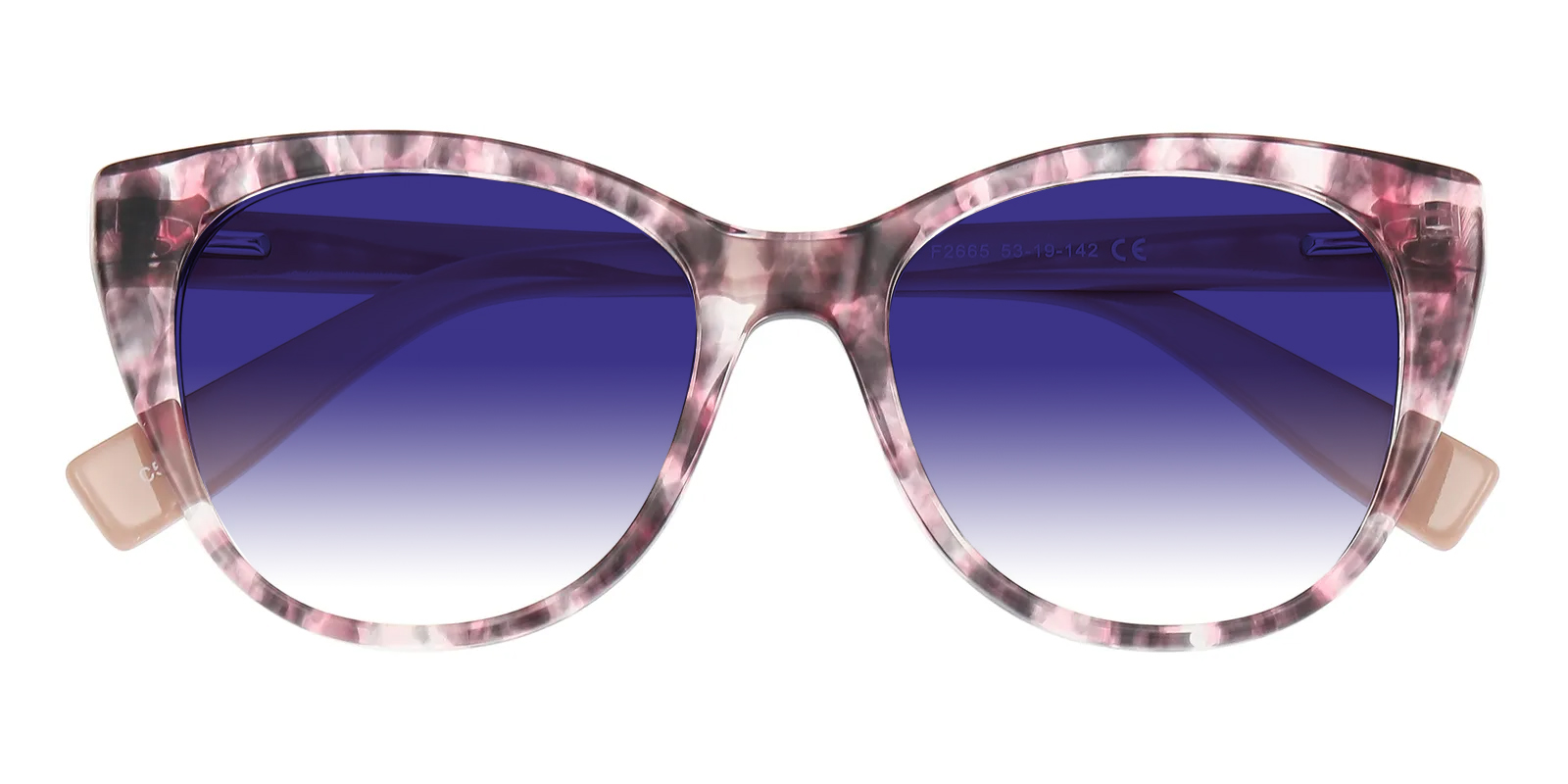 【AYANA】 Dawn Cat Eye Purple Floral Sunglasses | GlassesShop
