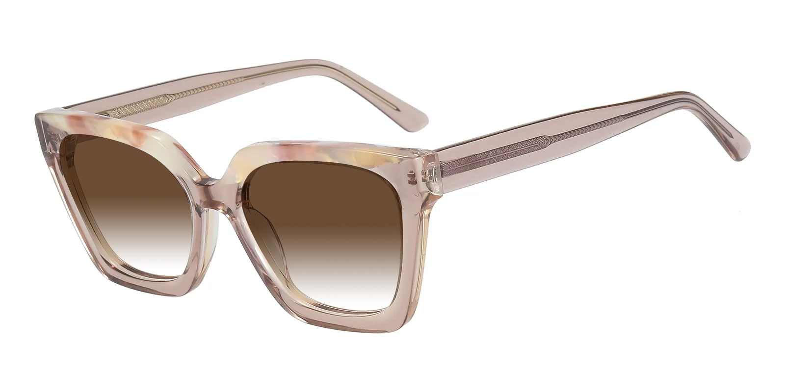 Dinah Square Gray/Floral Sunglasses | GlassesShop display picture 2