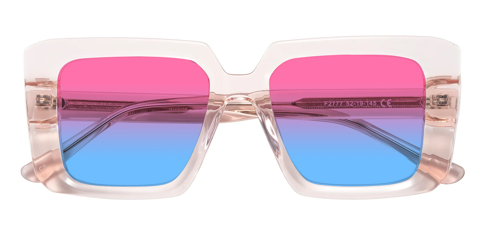 58. NEW FACE A FACE Gradient Pink-Red Cat-Eye Sunglasses with Blue Lenses OFFSET 1 | Face a Face | Designer Face a Face eyewear  main image 4