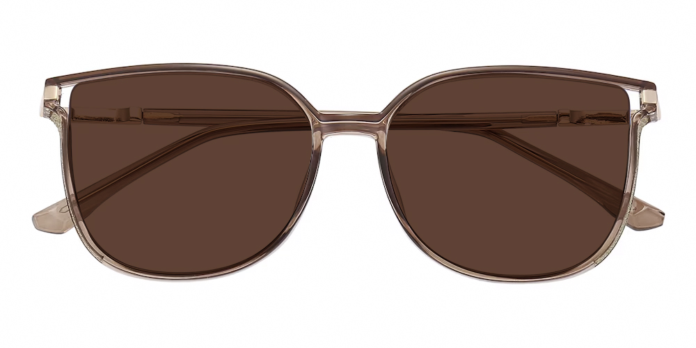 Stephanie Cat Eye Champagne Sunglasses | GlassesShop display picture 3