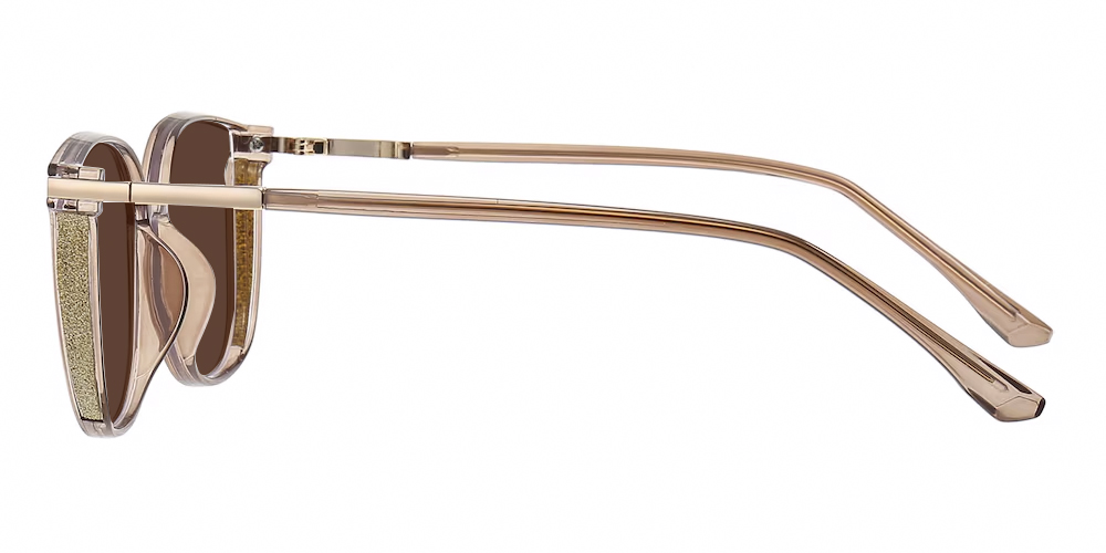 Stephanie Cat Eye Champagne Sunglasses | GlassesShop display picture 2