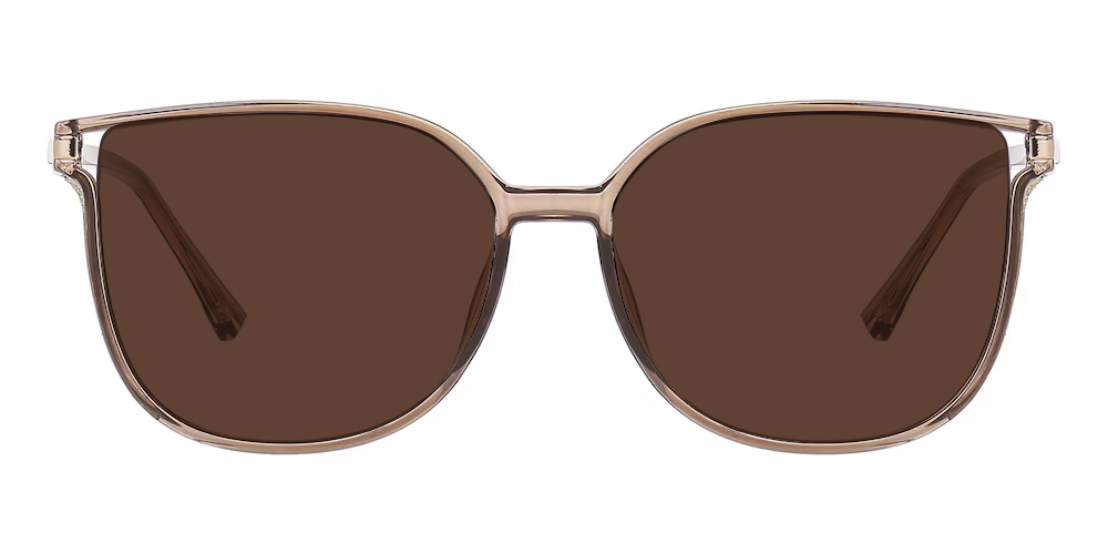 Stephanie Cat Eye Champagne Sunglasses | GlassesShop display picture 1