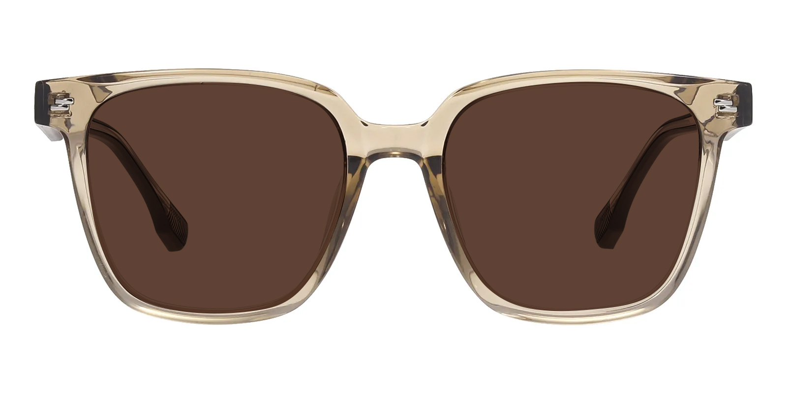 Trendy Champagne Oversized Sunglasses
0373 Sunglasses with wide temples - beige – SASSYCLASSY main image 2