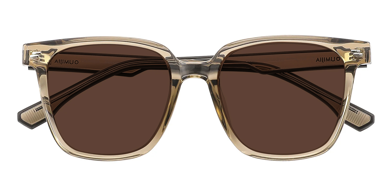 Amarillo Square Champagne Sunglasses | GlassesShop display picture 1