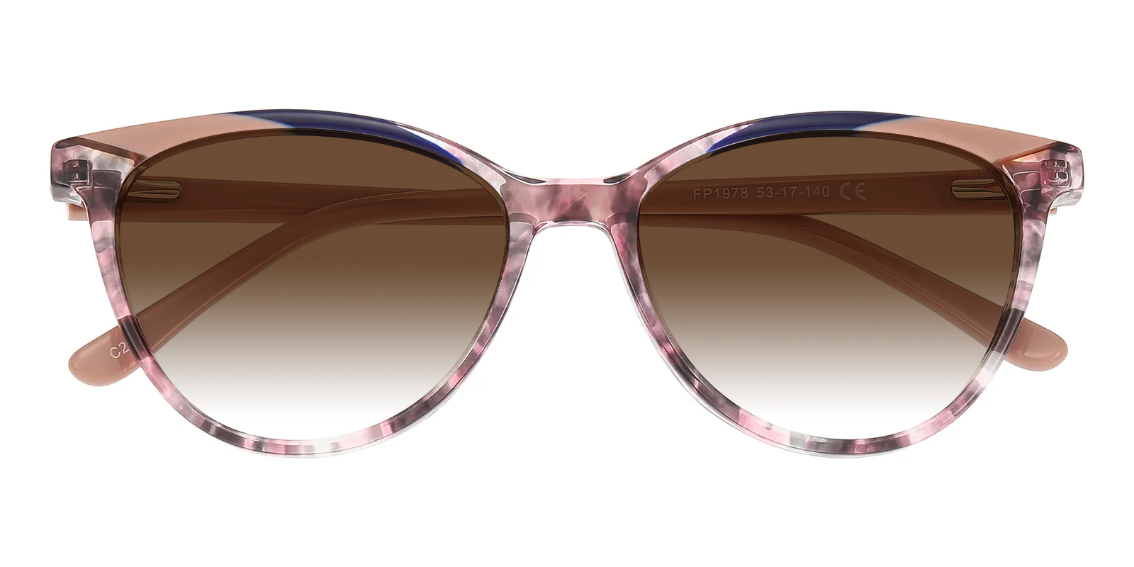 Gail Cat Eye Purple Floral Sunglasses | GlassesShop display picture 2