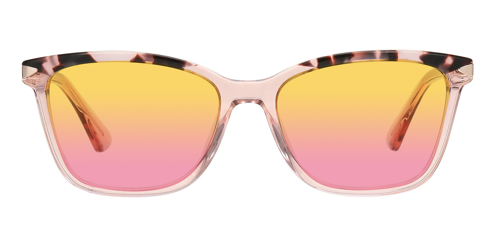 Stylish Pink & Yellow Cat-Eye Sunglasses - Women Accessories Color Pop 50s Vintage Womens Fashion Rhinestone Cat Eye  main image 4