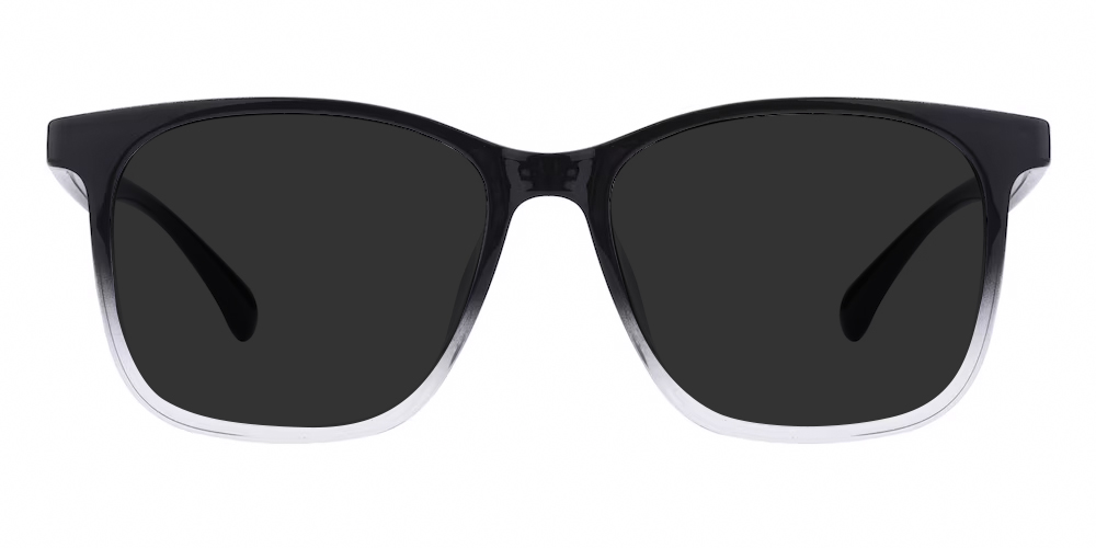Hoboken Rectangle Black/Crystal Sunglasses | GlassesShop
