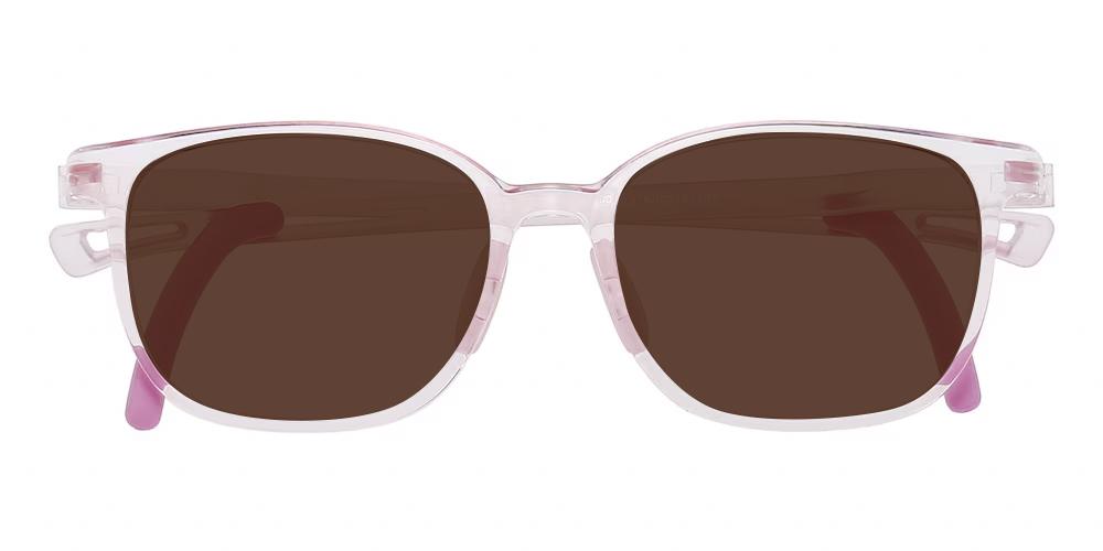Levi Rectangle Light Pink Sunglasses | GlassesShop display picture 1