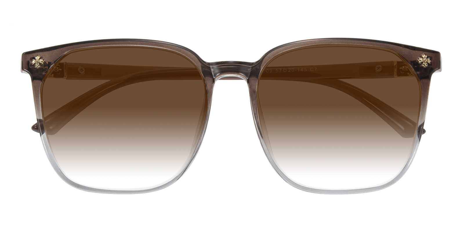 Evanston Square Brown/Clear Sunglasses | GlassesShop display picture 1
