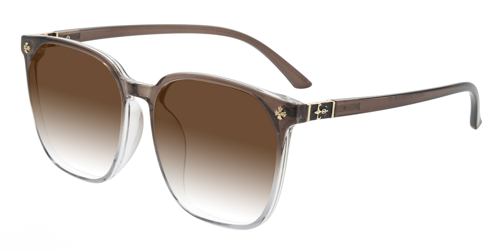 Evanston Square Brown/Clear Sunglasses | GlassesShop display picture 3