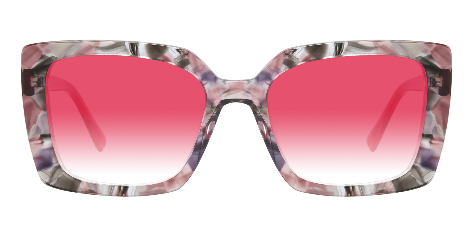 ? CAMILLA ? NWOT Flutterby Sunglasses, Pink Transparent Acetate & Pink Lens Palmy Neon Angel – Bright Cat-Eye Sunglasses with a Vibrant Look main image 3