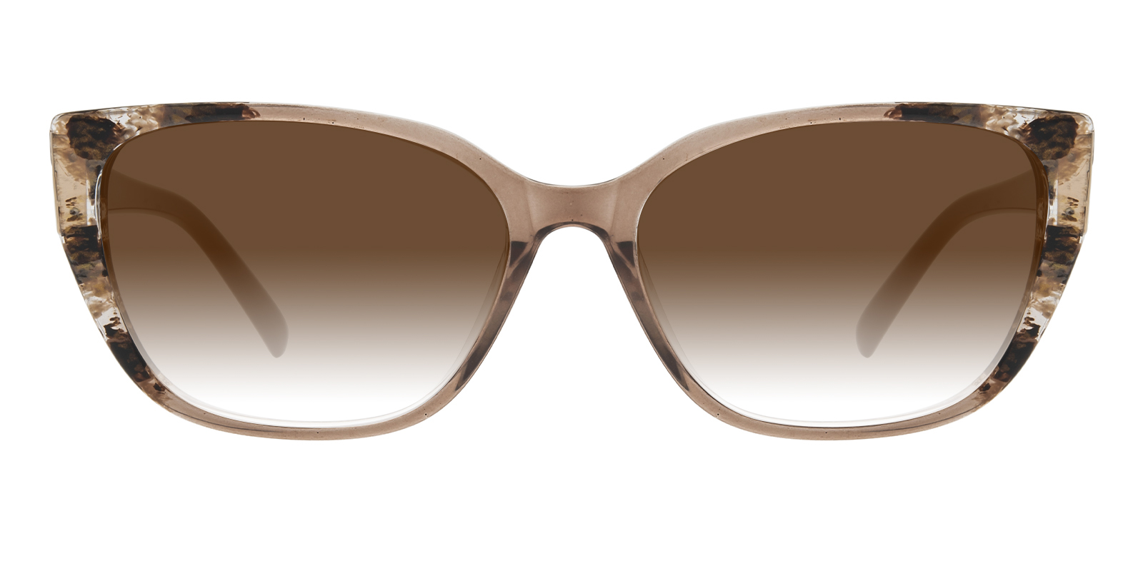 Transparent Champagne Vintage Small Cat Eye sunglasses Unique Vintage Green Transparent Cat Eye Sunglasses main image 2