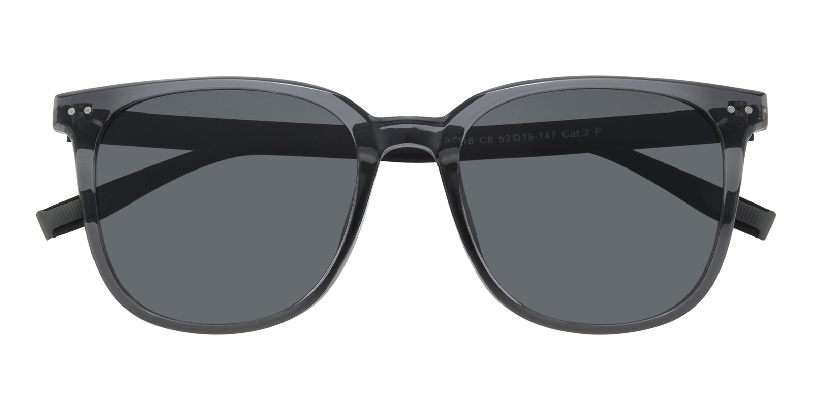 Quinn Square Gray Sunglasses | GlassesShop