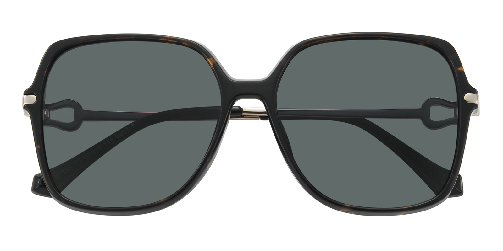 Black Frame Sunglasses with Tortoise Arms (CL916-2) Lacoste L916S Tortoise Prescription Sunglasses main image 3