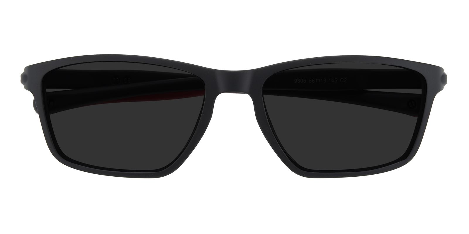 Terrace Rectangle Black/Red Sunglasses | GlassesShop