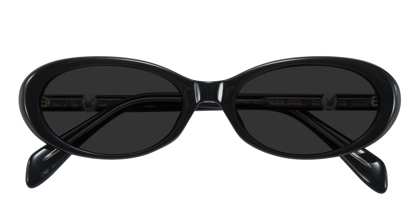 Universal Fit Oval Sunglasses with Polarized Lenses Crap® Eyewear | The Sweet Leaf Black Bio Polarized Oval  main image 2