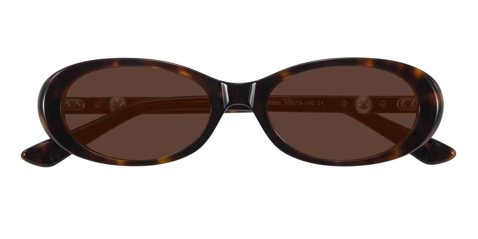 Tobey Oval Tortoise Sunglasses | GlassesShop display picture 2