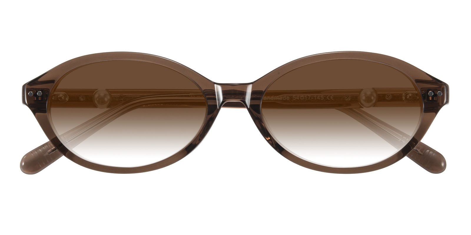 VASARA バサラ　VA-2015 3 レディース眼鏡フレーム　チタニウム Vanessa Oval Brown/Moonlight Sunglasses | GlassesShop